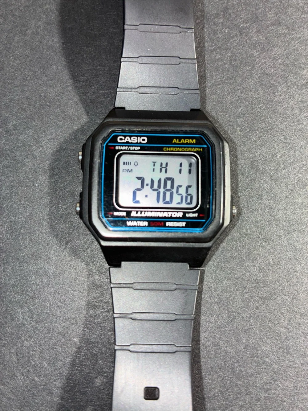 Casio Digital Watch - Black with Silver Accents